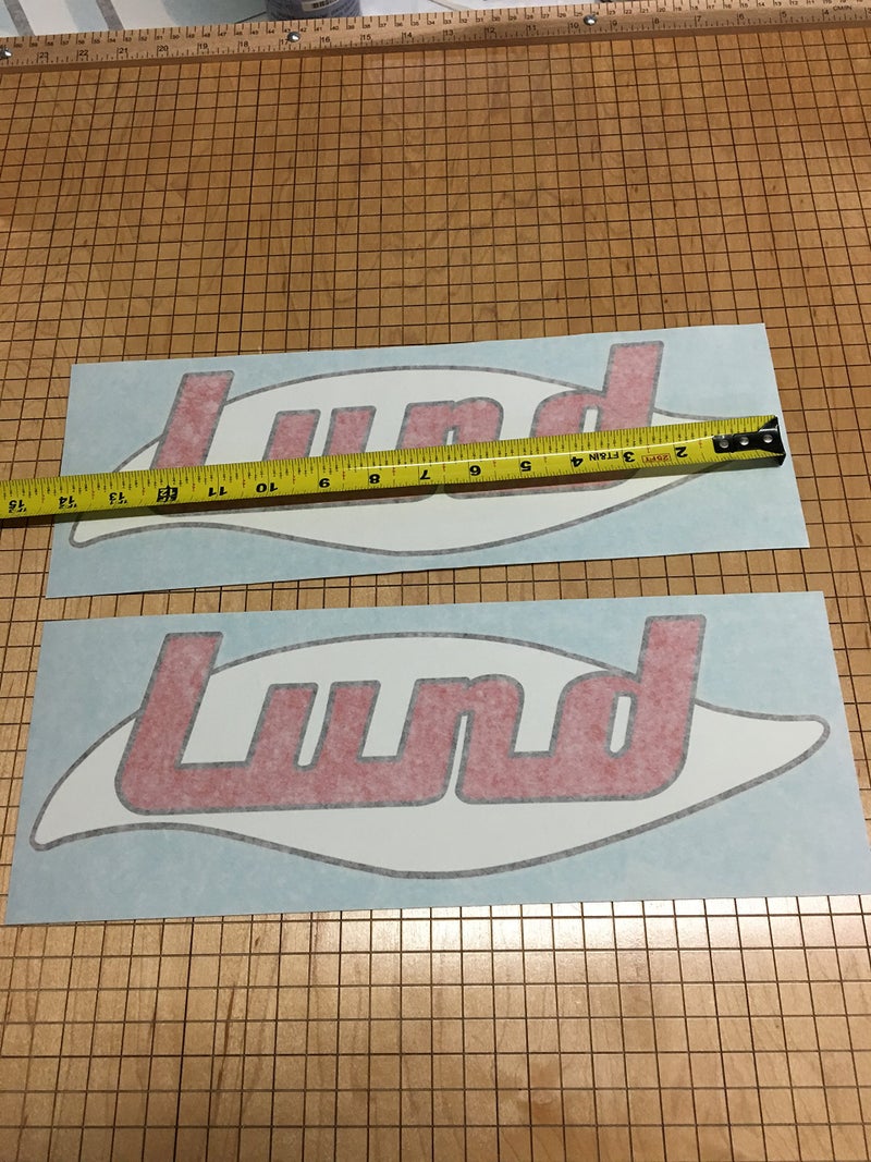 LUND Extra Vintage Boat Pair Decals 70's 60's SSV Rebel S16 S14 Rebel Ships Priority - Image 2